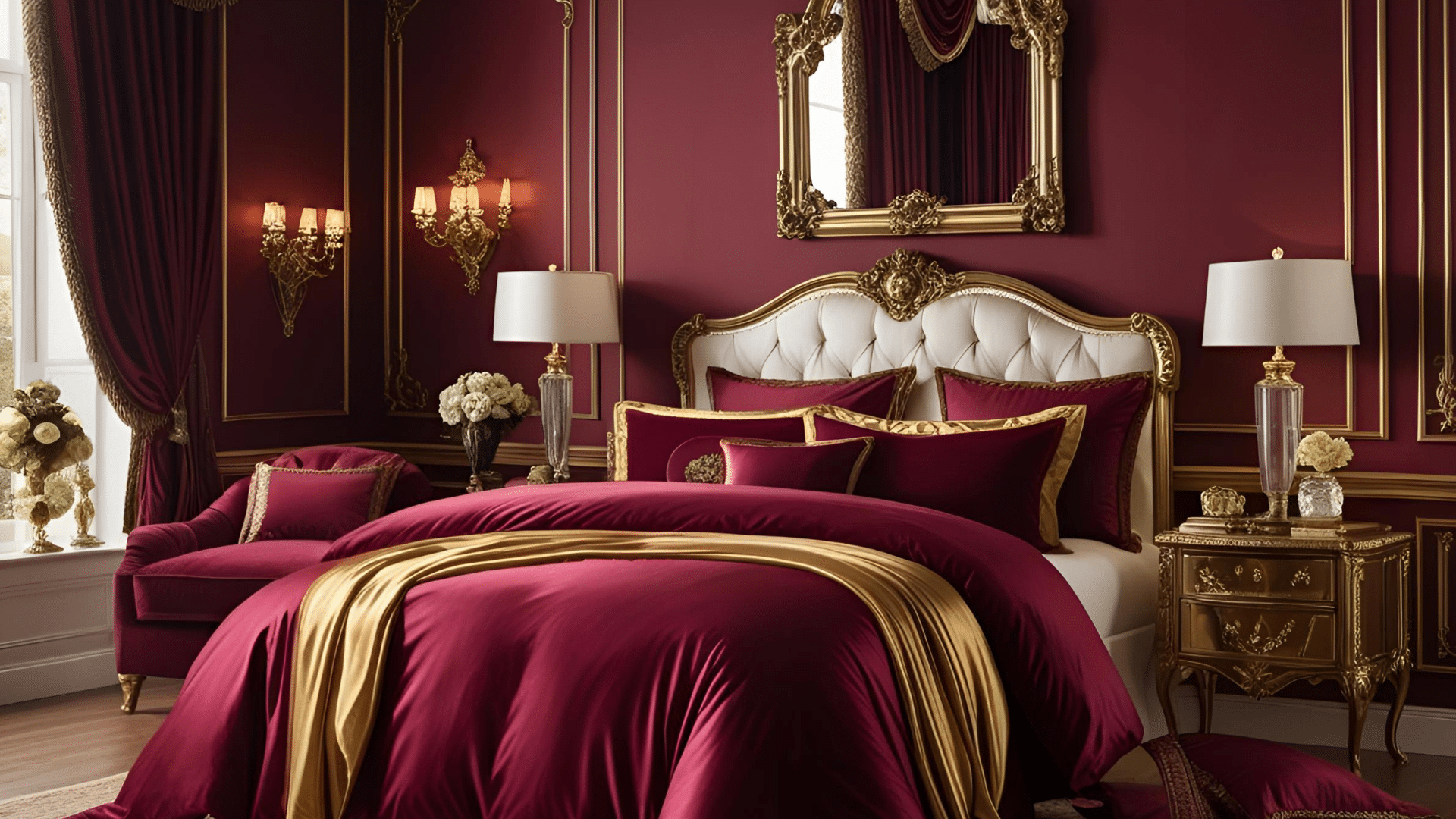 Burgundy and Gold
