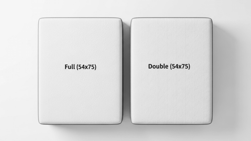 Double vs. Full Bed- Dimensions