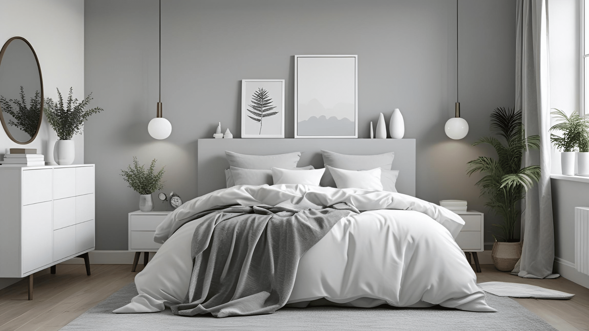 Light Gray and White