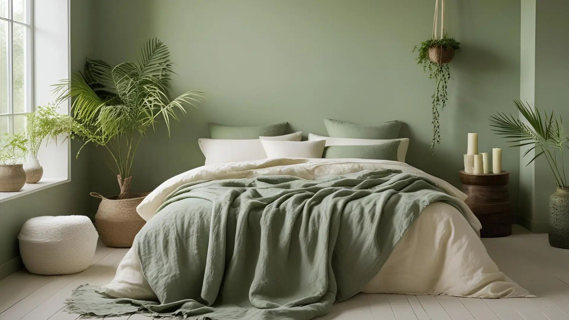 Sage Green and Cream