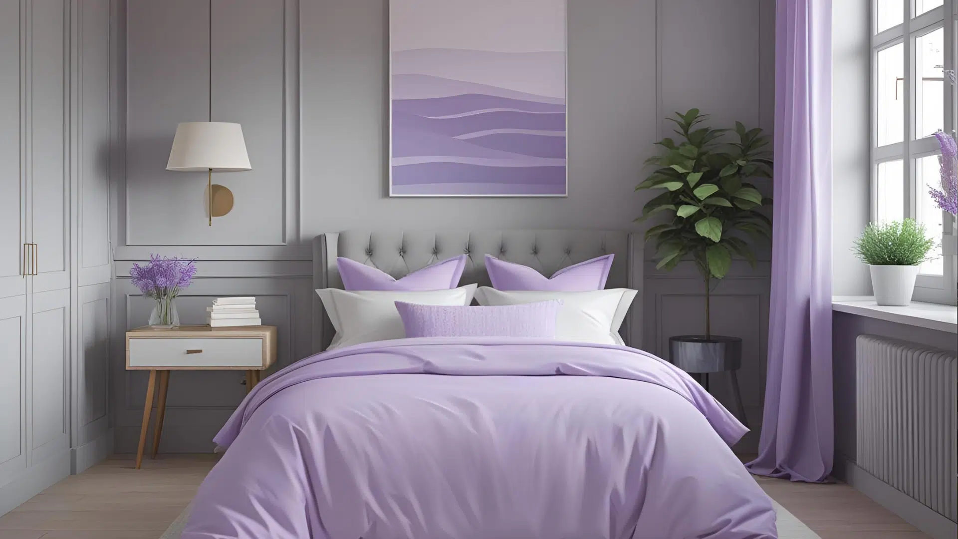 Soft Gray and Lavender