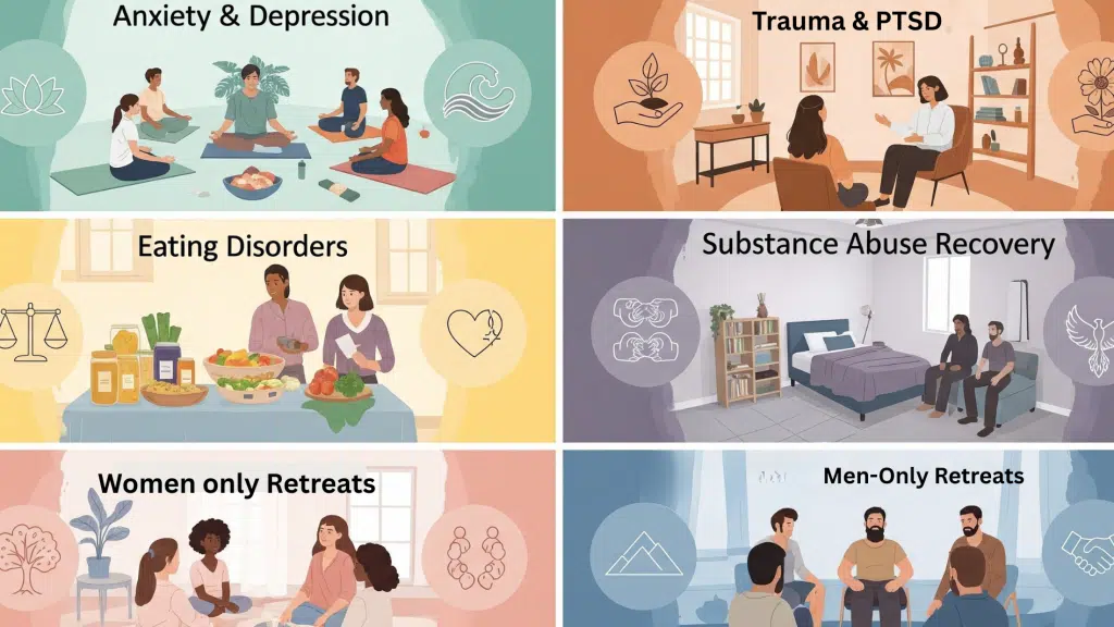 Types of Mental Health Retreats by Condition