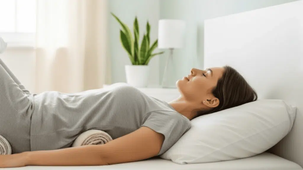 back-sleeping-with-a-pillow-under-the-lower-back