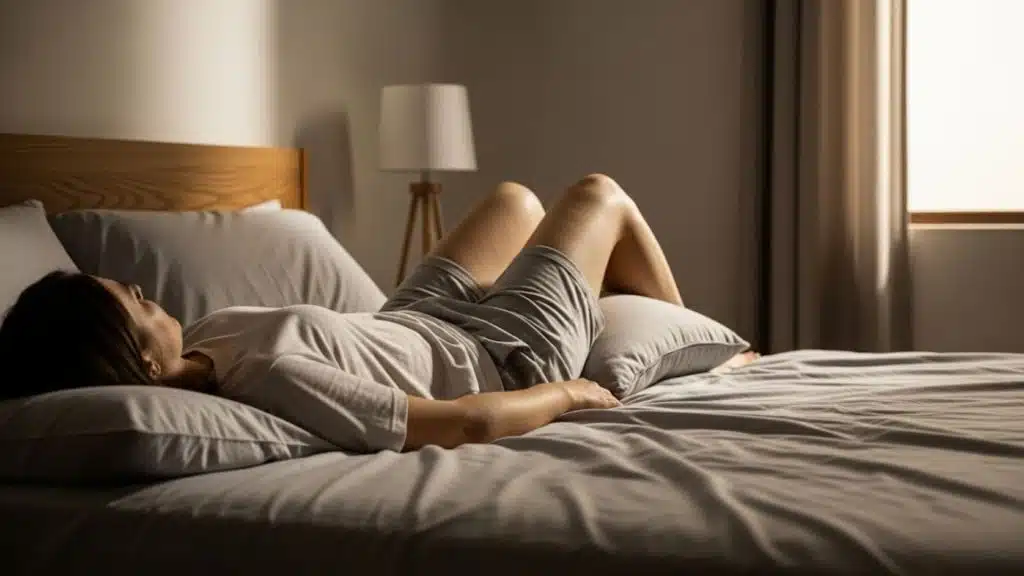 flat-on-your-back-with-pillow-under-knees