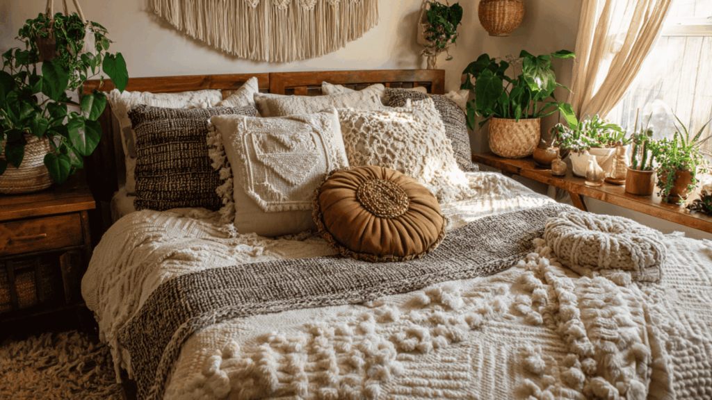 7 textured boho stack