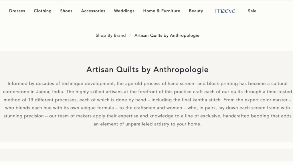 anthropologie artisan quilts