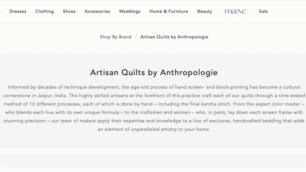 anthropologie artisan quilts