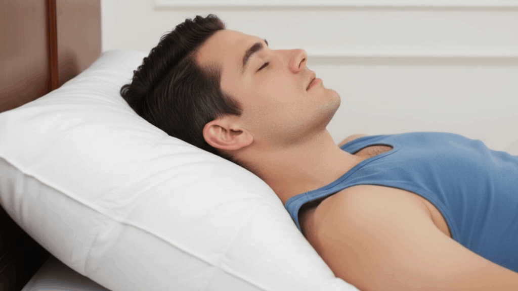 back sleeping with head elevated