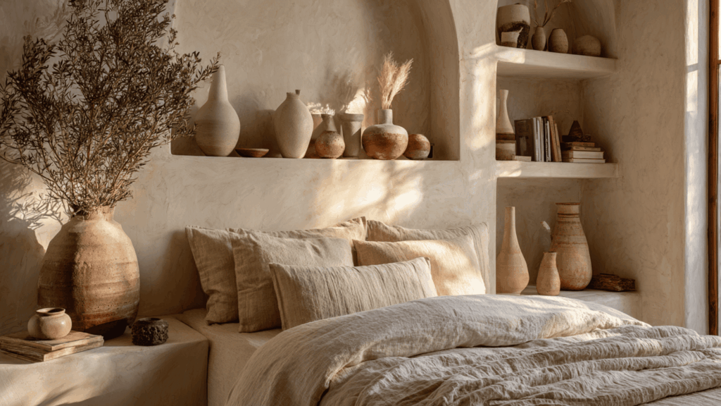 clay vases with neutral ceramics