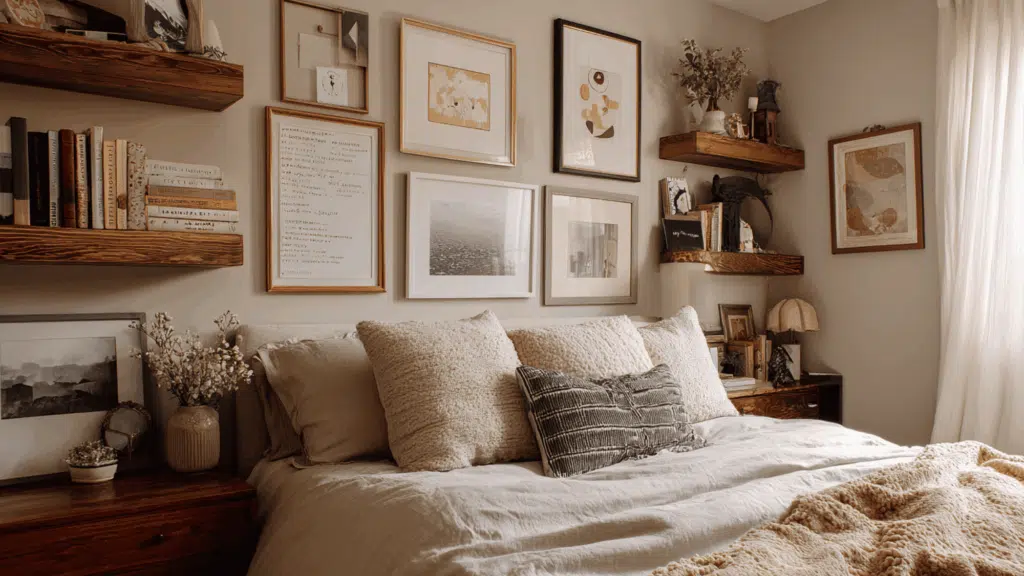 framed art and sentimental decor pieces