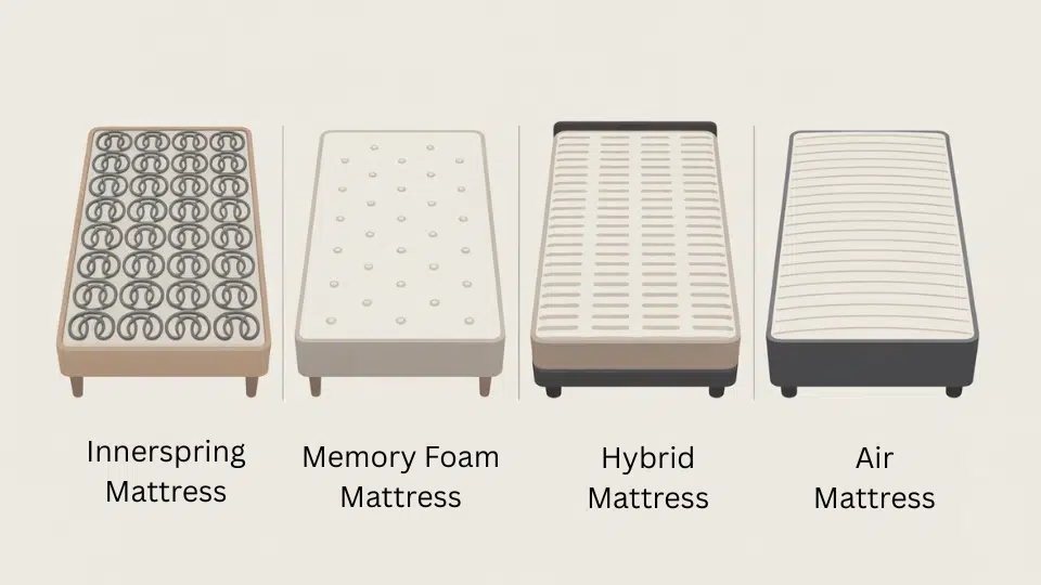 hybrid-mattresses-compared-to-other-mattress-types