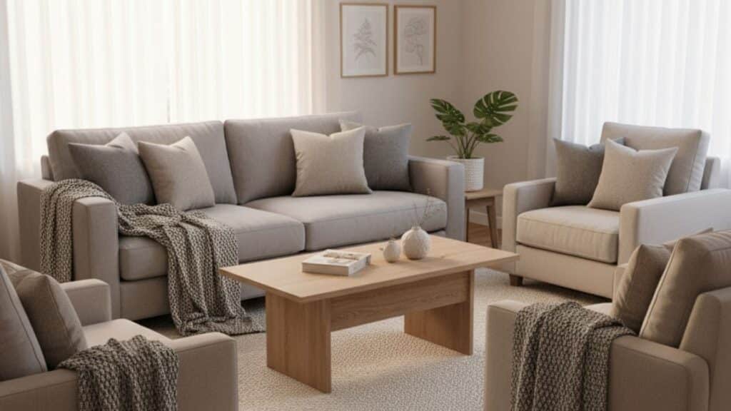 living room with chill aesthetic