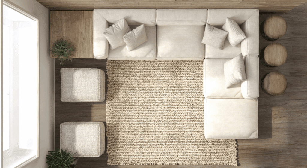 low profile modular sectional