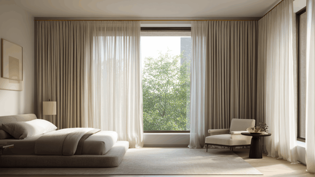 natural linen curtains and clean lines