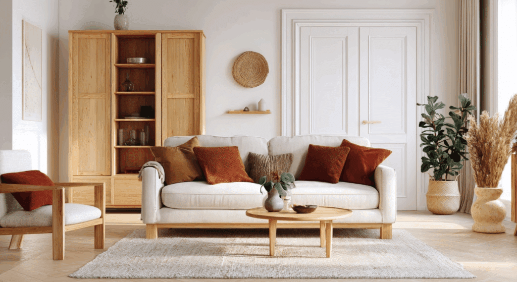 neutral foundation with warm accents