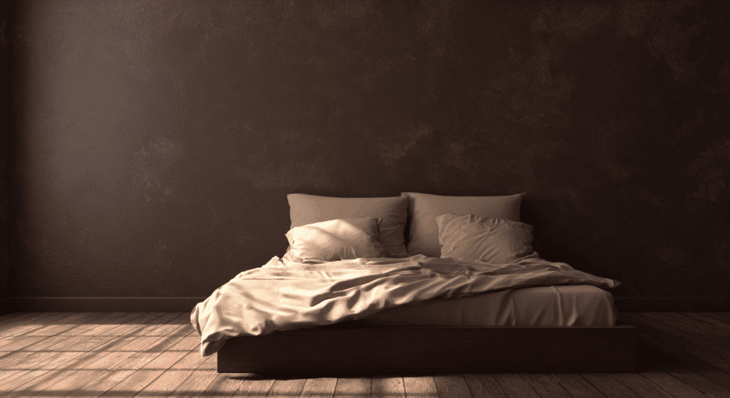 paint the walls deep brown or espresso for a grounded look