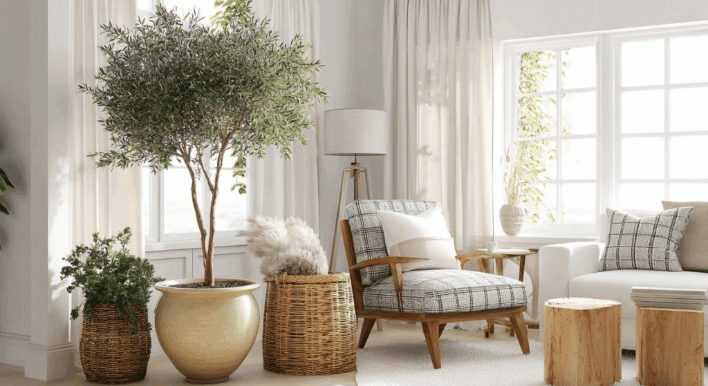 plant corners and olive trees