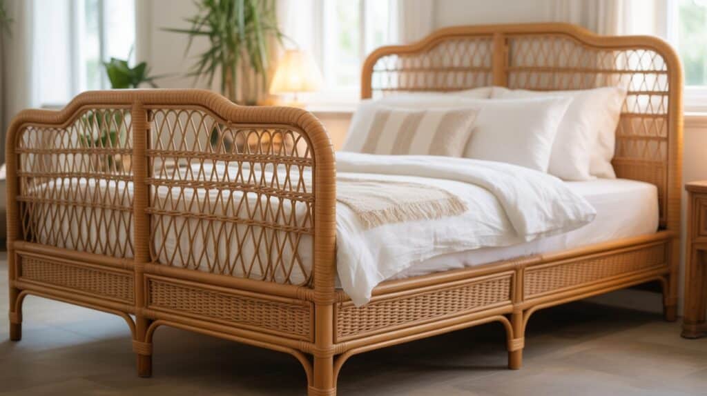rattan bed