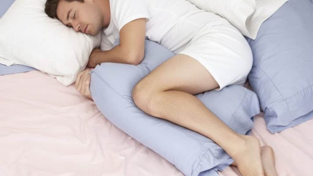 side sleeping with a tucked pillow