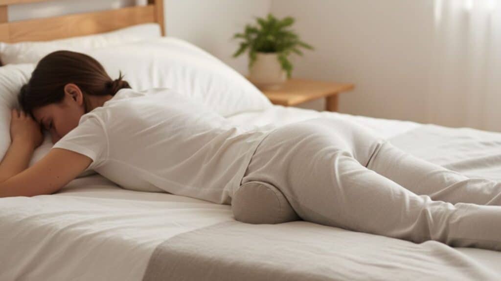sleep on your stomach with pillow under hips