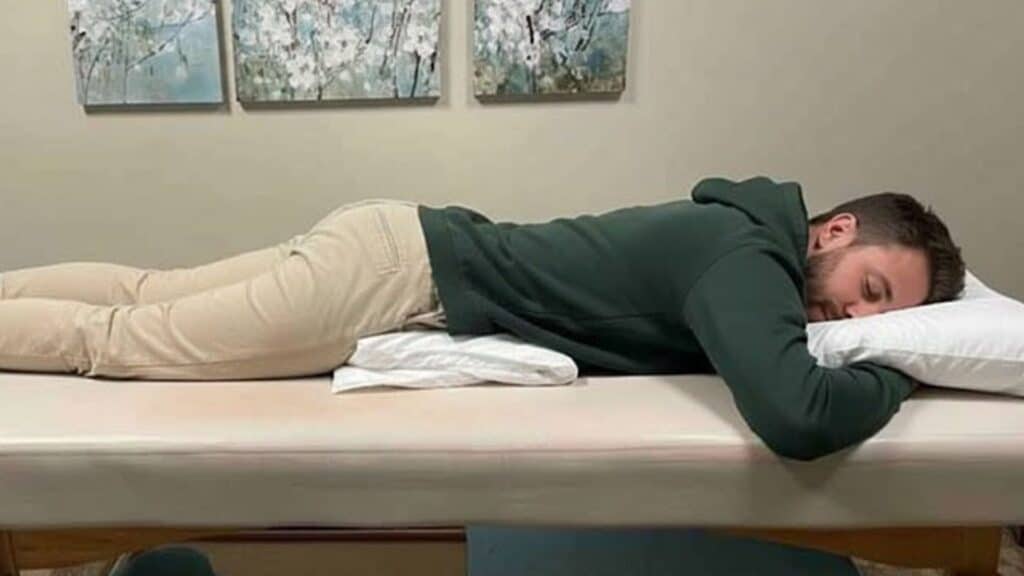 sleeping on your stomach with pillow support