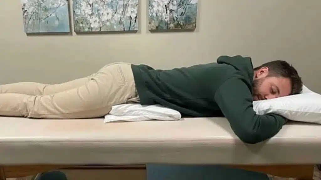 sleeping on your stomach with pillow support