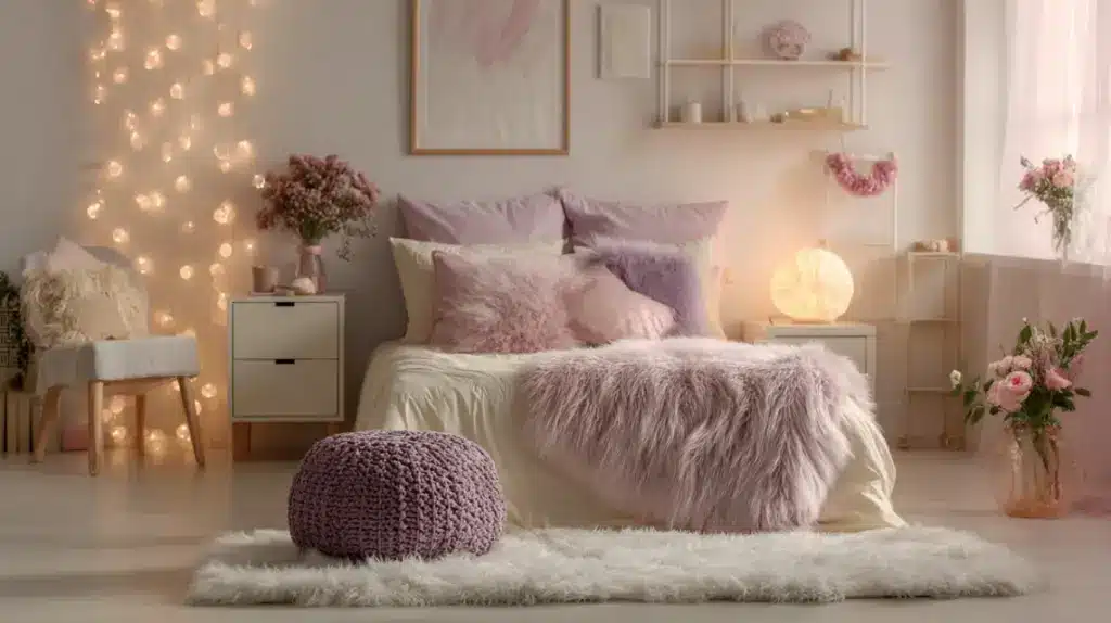soft pastel bedrooom