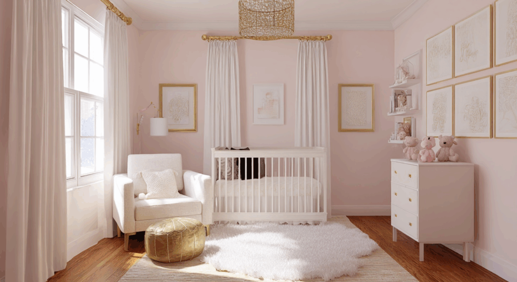 soft pink and white theme