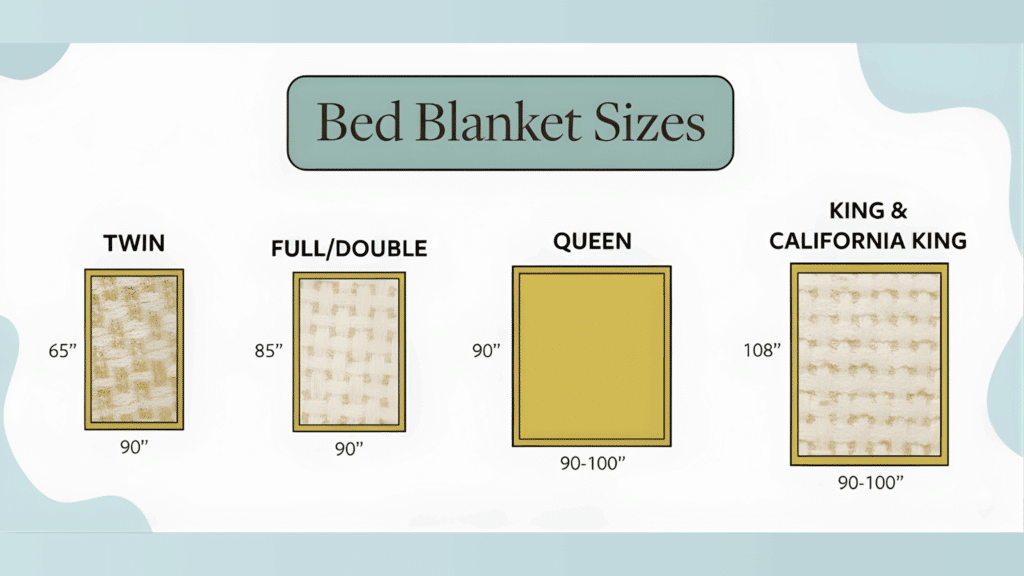 standard bed blanket sizes