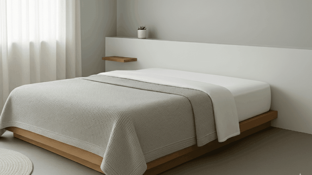 step 3 layer on a blanket or coverlet