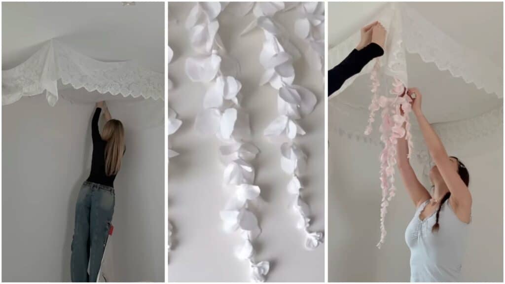 step 3 make the diy canopy And flowers