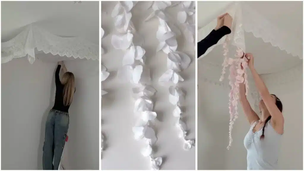 step 3 make the diy canopy And flowers