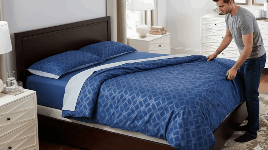 step by step guide to put a-comforter-inside-a-duvet-cover