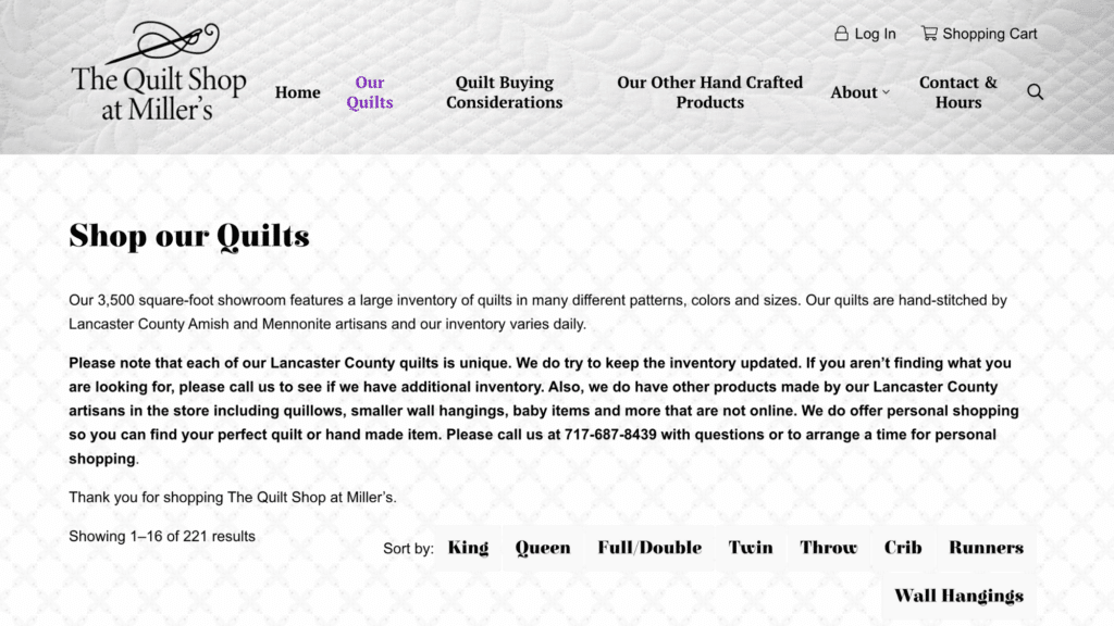 the quilt shop at miller s