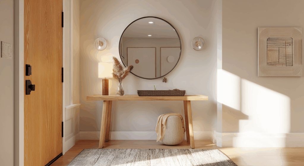 transitional entry that feels welcoming