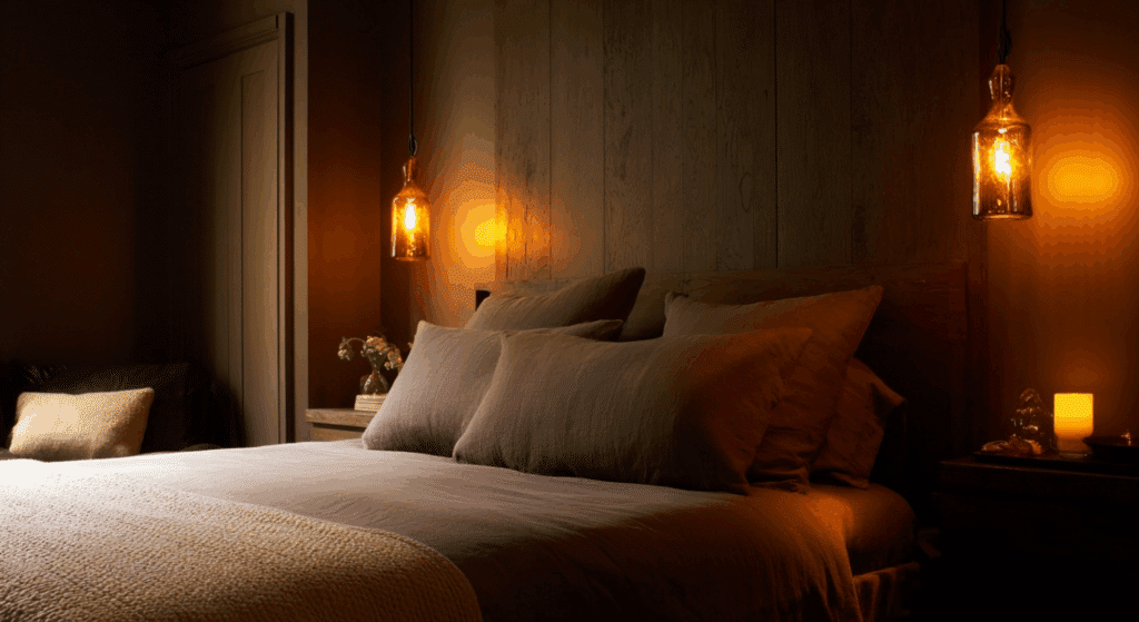 use amber lighting to soften the atmosphere