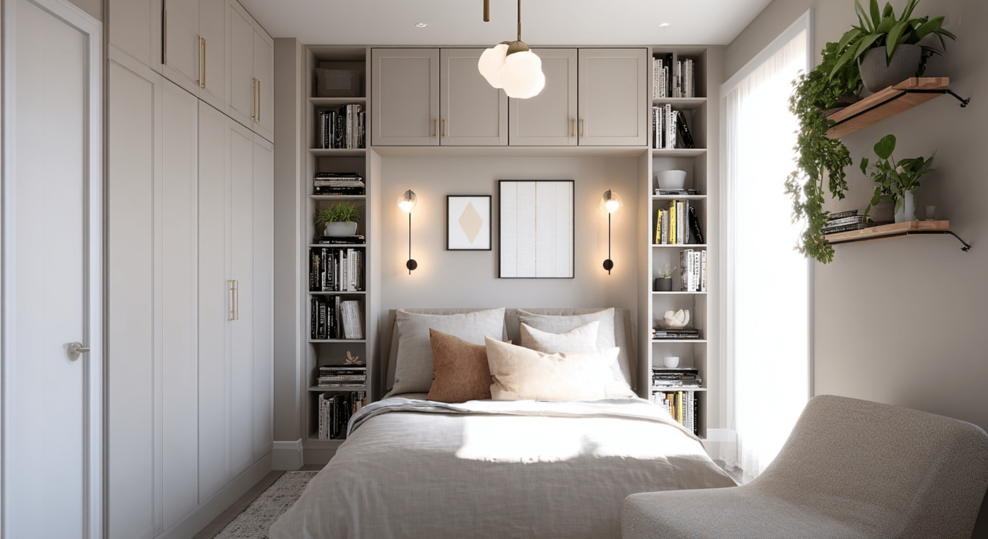 30 Tiny or Very Small Bedroom Ideas That Maximize Space - Easy Rest