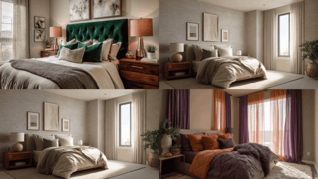 warm aesthetic cozy bedroom