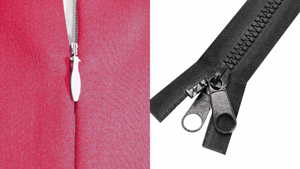 zipper styles and mechanisms
