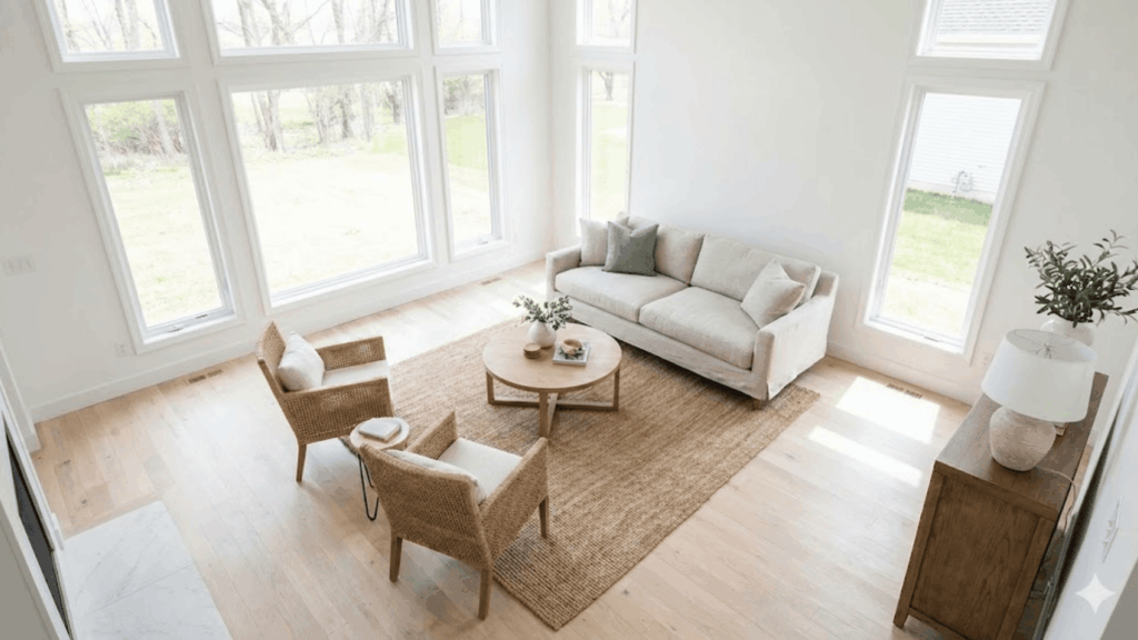 allow breathing space between furniture