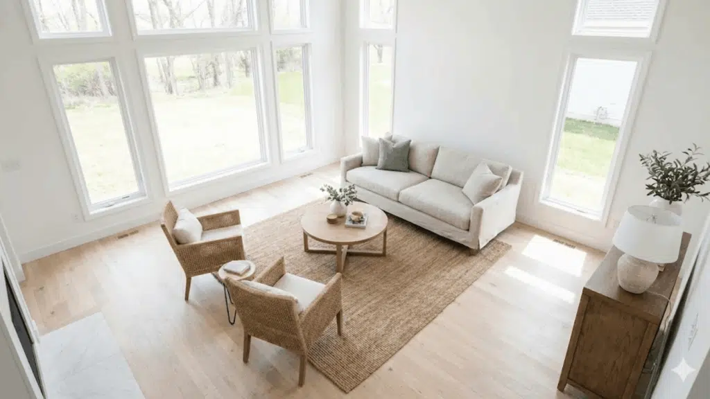 allow breathing space between furniture