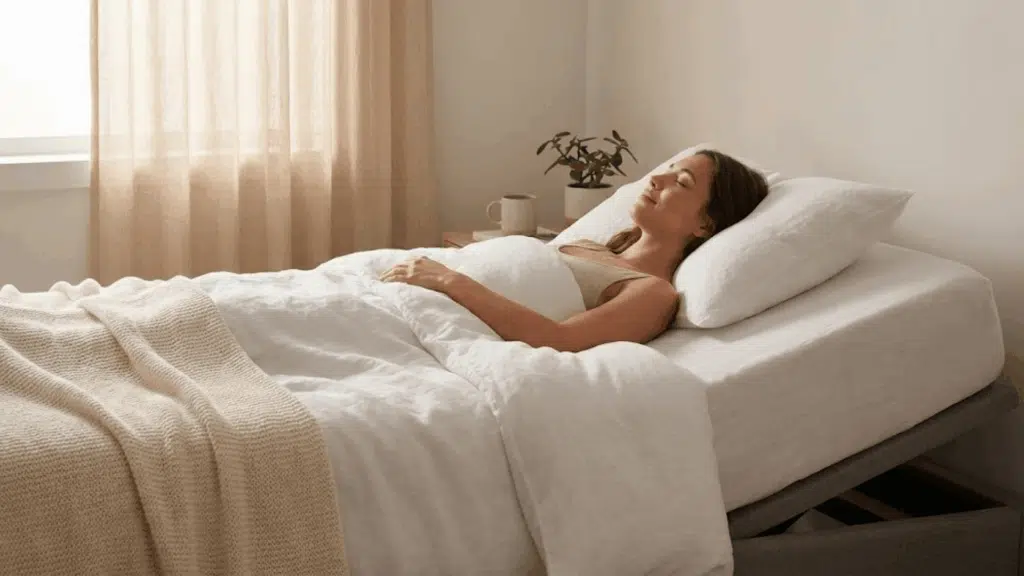 back sleeping with gentle incline