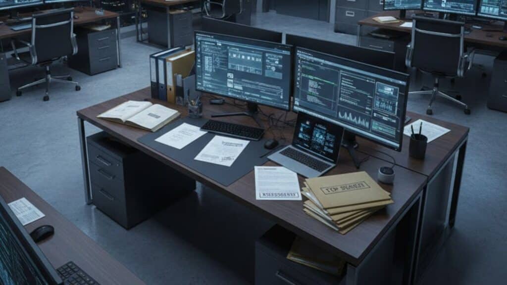 corporate espionage high tech office escape