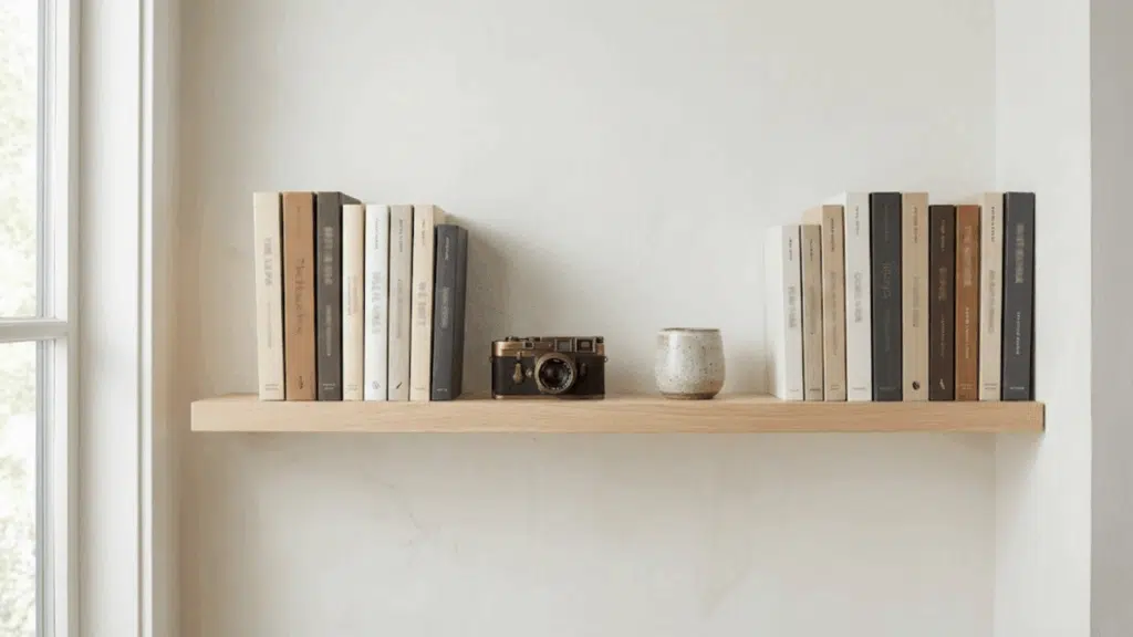display a curated selection of books or personal items