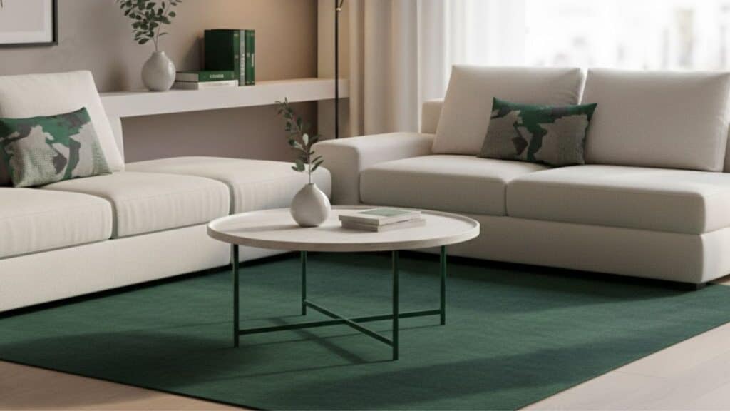 emerald green area rug