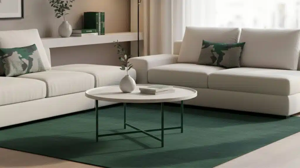 emerald green area rug