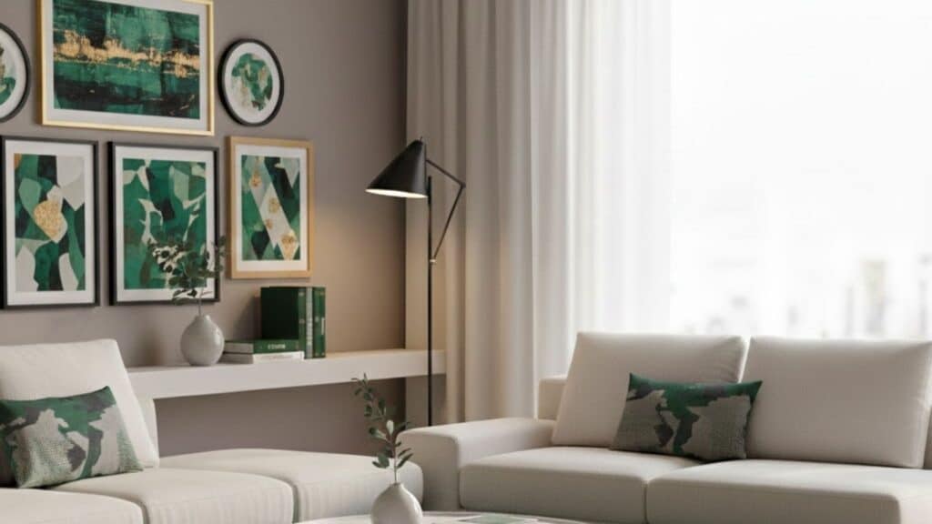 emerald green in artwork