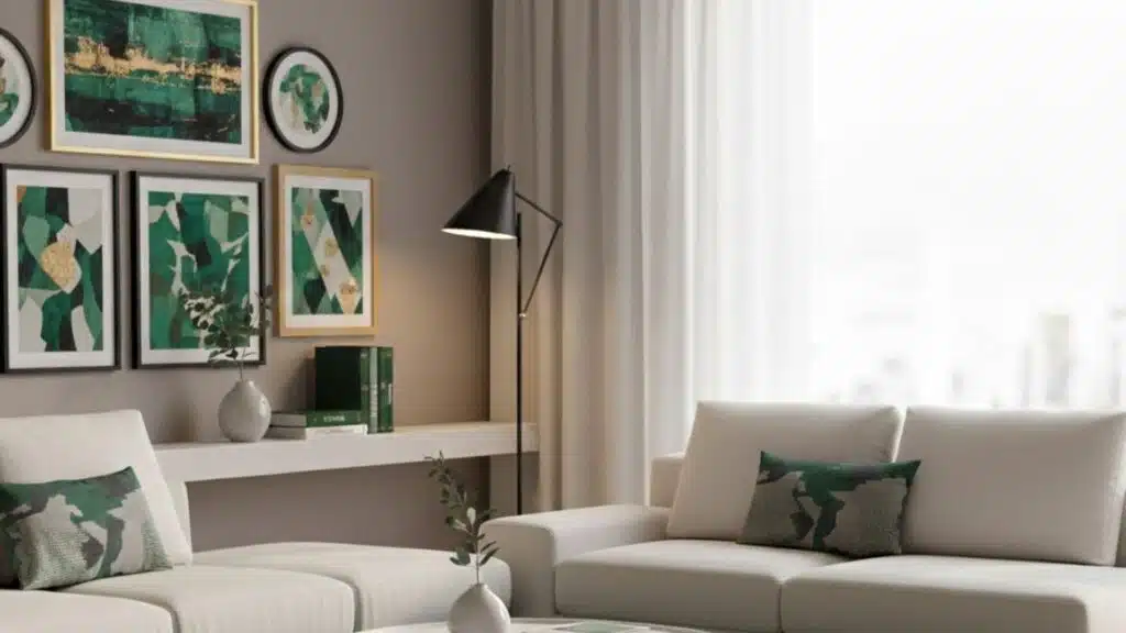 emerald green in artwork