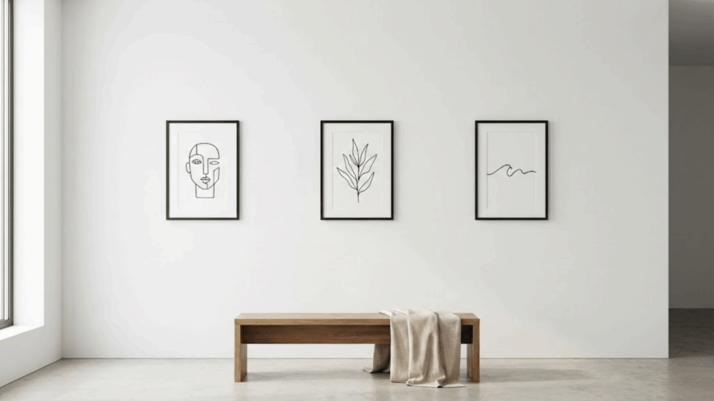 go minimal with wall art