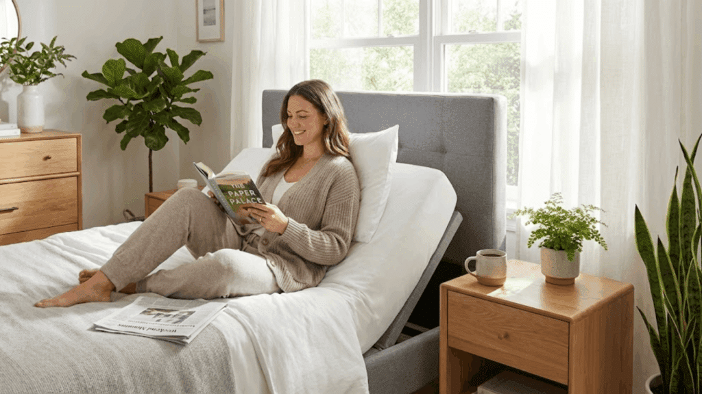 head up reading or tv position